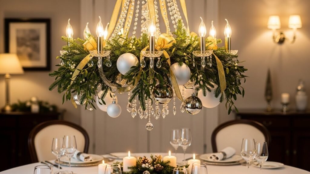 Christmas Chandelier Decorating