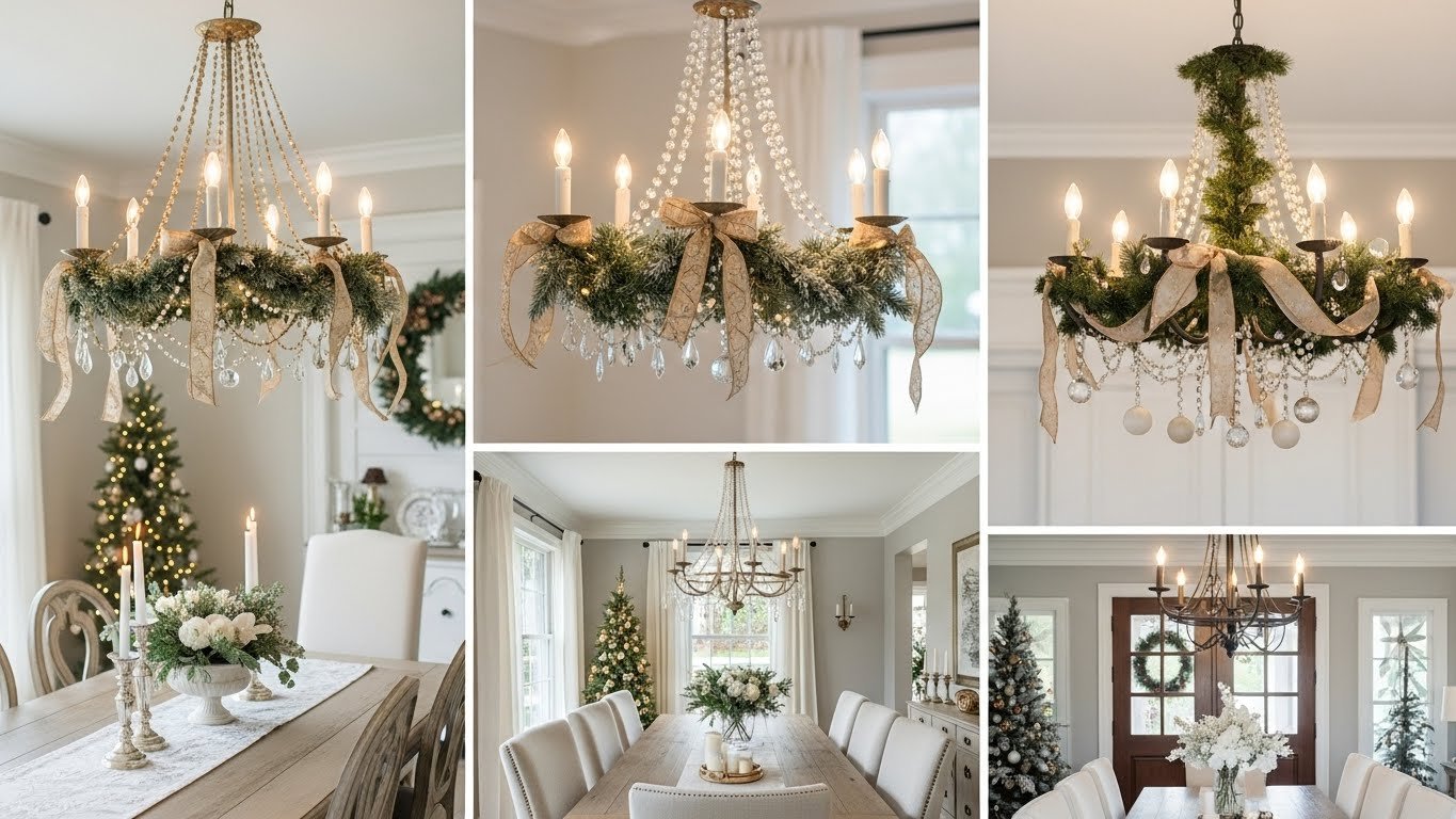 Christmas Chandelier Decorating