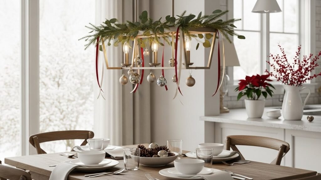 Christmas Chandelier Decorating