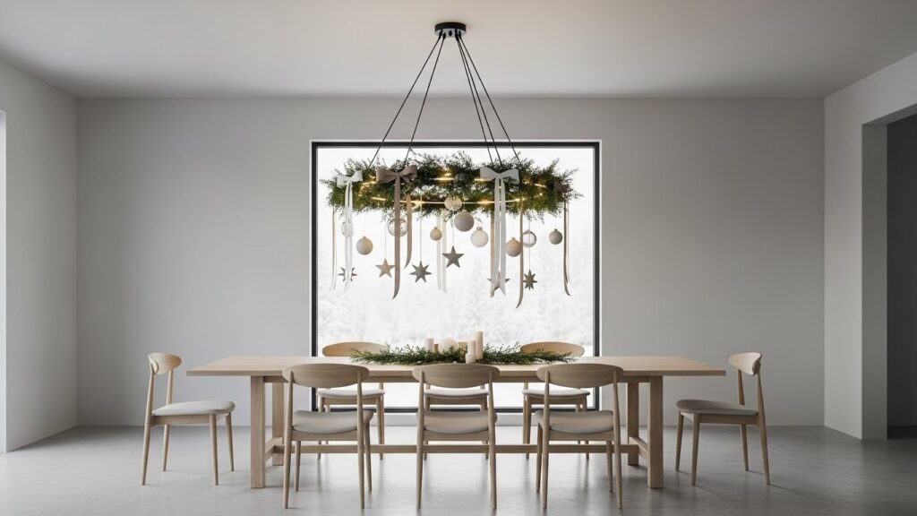 Christmas Chandelier Decorating