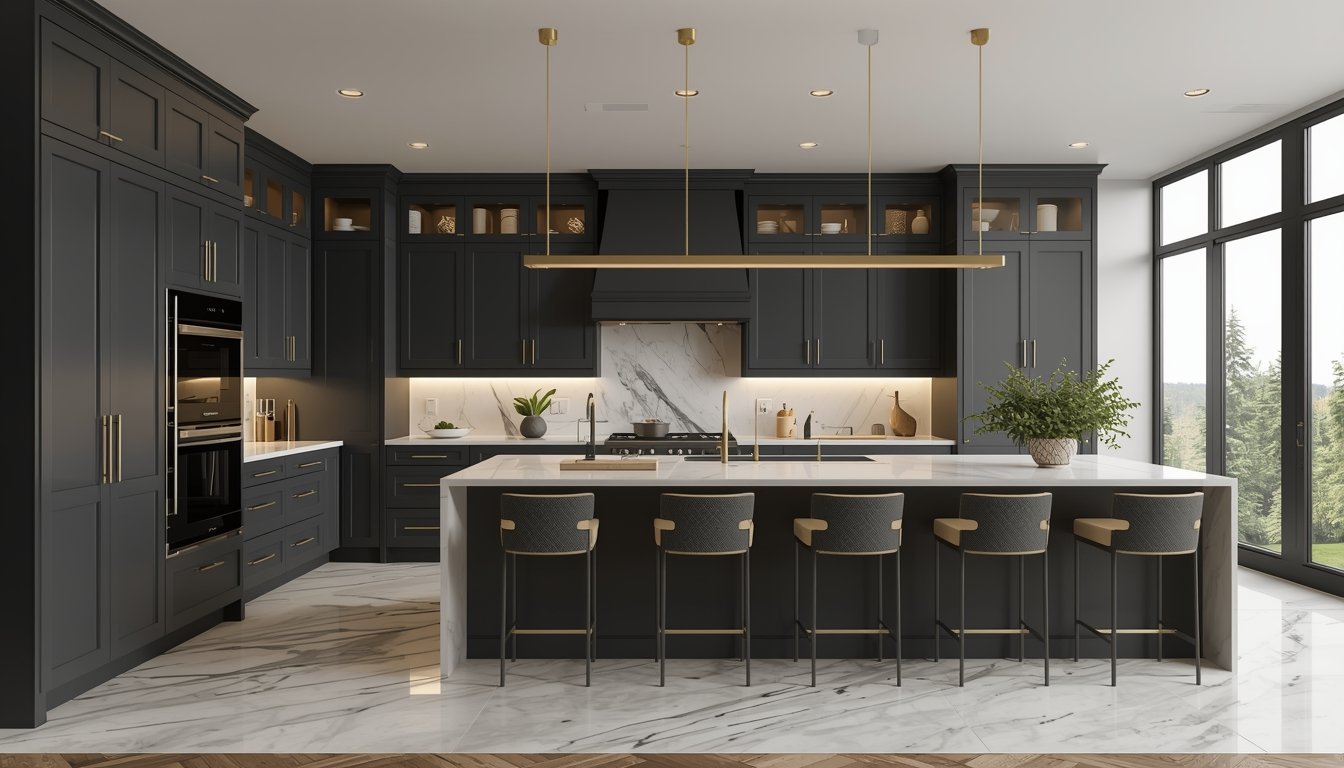 5 Dark Gray Kitchen Cabinets