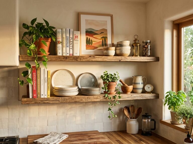 Kitchen Floating Shelves Decor Ideas