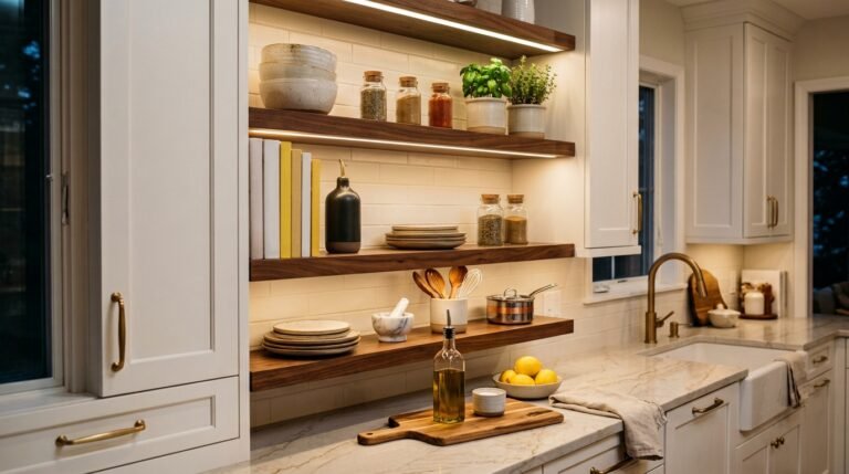 Kitchen Corner Shelves for Small Spaces