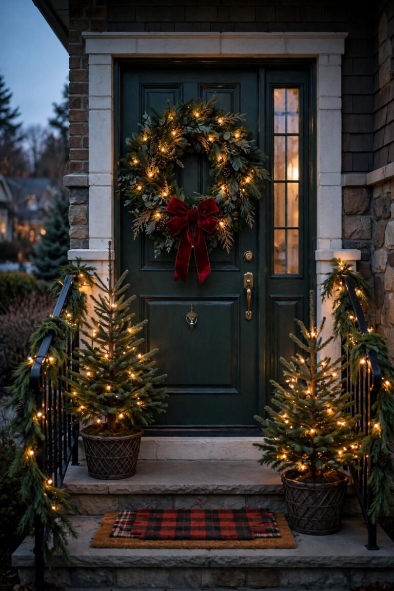 30 Christmas Front Door Decor Ideas for a Magical Holiday Welcome